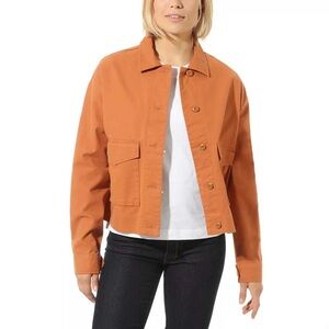 Vans Womens Jacket Shacket Callahan Crop Orange Cargo Skate size Small Cotton